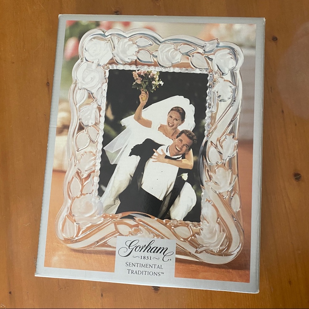 Brand New in Box Gorham Frosted Roses Frame